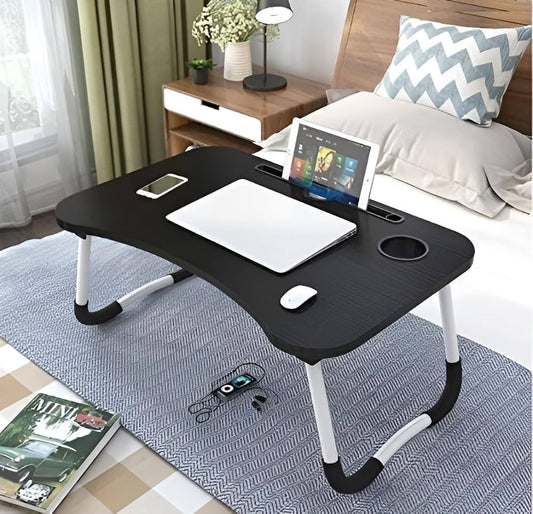 Wooden Gaming Laptop Table For Bed Foldable Stand